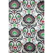 Harmatfehér alapon éjfekete mintás 100% valódi hernyóselyem sál 100x180 cm