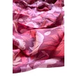Mályva alapon mintás 100% valódi hernyóselyem sál 100x180 cm