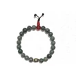 Afrikai türkiz mala dzi osztóval és karneol guruval 19 cm kerületű
