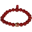 Karneol mala tibeti osztóval 21 szemes 16 cm kerületű karmala