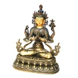 Csenrézi Buddha szobor tibeti oltárra
