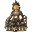 Dzambala Buddha szobor tradícionális tibeti buddhista oltárra