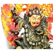 Mahakála Buddha szobor tibeti oltárra - lánggal együtt 30 cm magas!