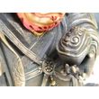 Mahakála Buddha szobor tibeti oltárra - lánggal együtt 30 cm magas!