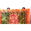 Buddha óriás batik kép narancs és zöld színben 205x225cm
