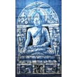 buddha-falikép-kék-kézzel-batikolt