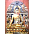 Buddha batik kép-140x90cm-es falikép sárga