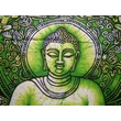 Buddha batik kép-110x80cm-es falikép zöld