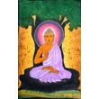 Eredeti indiai kézzel festett Buddha batik kép-115x75cm-es falikép