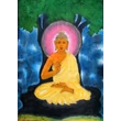 Eredeti indiai kézzel festett Buddha batik kép-115x75cm-es falikép