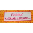 Goloka NagChampa Agarbathi eredeti indiai kézzel készített 100% növényi füstölő