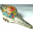 Mantrás tibeti kagylókürt tradícionális hangszer és szerencseszimbólum