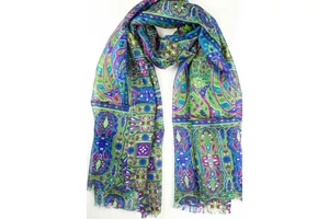 Paisley mintás 100% valódi hernyóselyem sál 70x180 cm