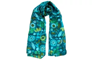 amazonaszold-mintas-sal-selyem-