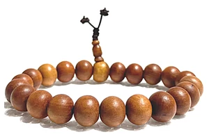 Szantálfa mala valódi illatos szantál fából 20 cm kerületű csuklóra 21 szemes