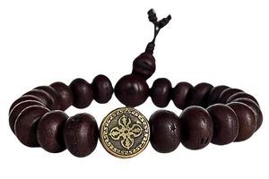 Bodhi mala dupla dordzse osztóval, 21 szemből 18 cm kerületű