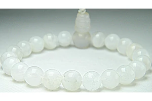 Holdkő mala 21 szemes prémium minőségű ásványból, gumis - 16 cm kerületű, normál méret