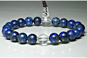 Lápisz lazuli mala hegyikristály osztóval és guruval 16 cm kerületű