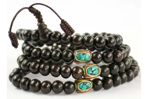 Rózsafa mala tibeti hangulatban 108 szemből 68 cm kerületű