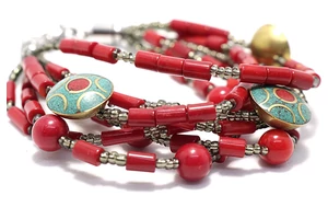 "Önbizalmad Diadala" korall karkötő orvosi fémmel