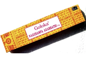 Goloka NagChampa Agarbathi eredeti indiai kézzel készített 100% növényi füstölő