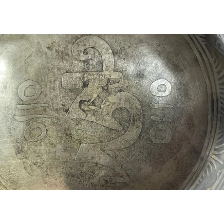 337 grammos tibeti mantrás hangtál 7 fémből sárga brokát alátéttel - videoval