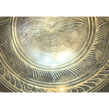 295 grammos tibeti mantrás hangtál 7 fémből bíbor brokát alátéttel - videoval