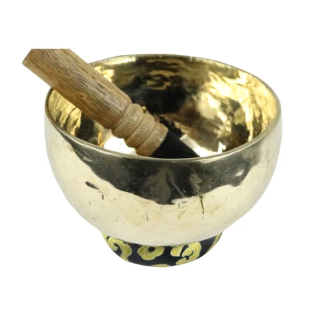 751 grammos tibeti hangtál fekete brokát alátéttel - videoval