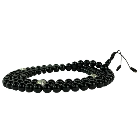 Onyx mala tenyésztett gyöngy osztóval 88 cm kerületű