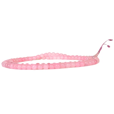 Rózsakvarc mala 108 szemes 86 cm kerületű