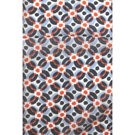 Pipacspiros bordűrös mintás 100% valódi hernyóselyem sál 50x180cm