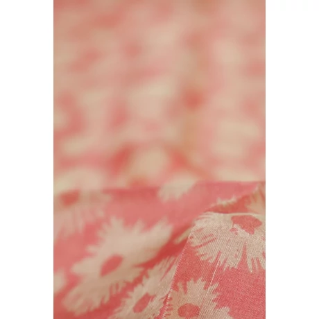 Puncs alapon marcipánfehér mintás 100% valódi hernyóselyem sál 50x180cm