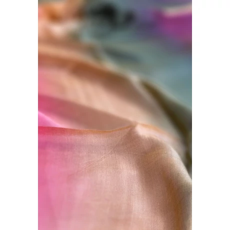 Puncsszín, bronzbarna, méregzöld és burgundivörös 100% valódi hernyóselyem sál 50x180cm