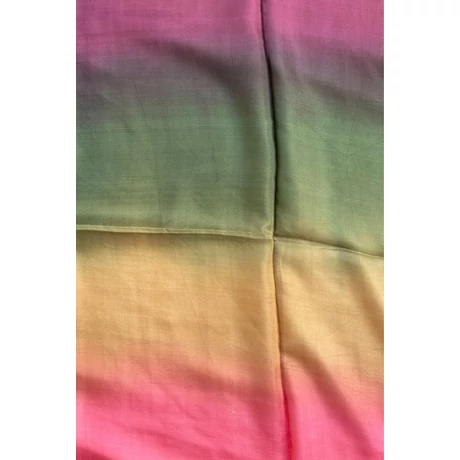 Puncsszín, bronzbarna, méregzöld és burgundivörös 100% valódi hernyóselyem sál 50x180cm