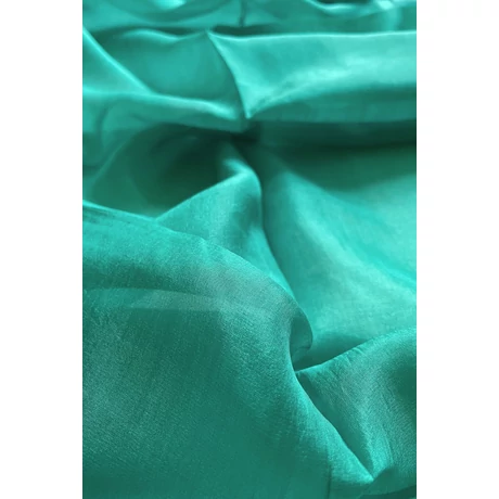 Malachitzöld színű 100% valódi hernyóselyem sál 50x180cm