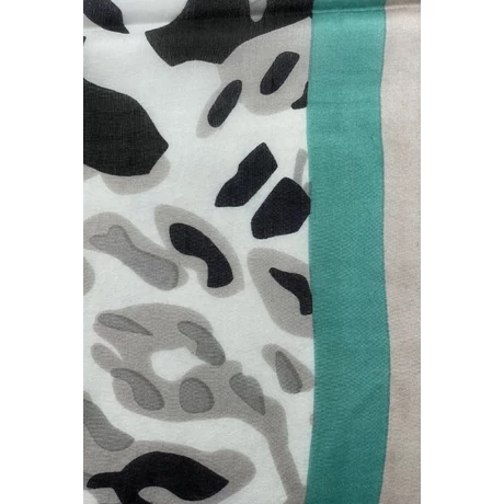 Alabástromfehér alapon mintás 100% valódi hernyóselyem sál 100x180 cm
