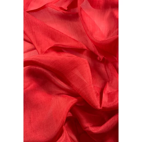 Tornádóvörös színű 100% valódi hernyóselyem sál 100x180 cm