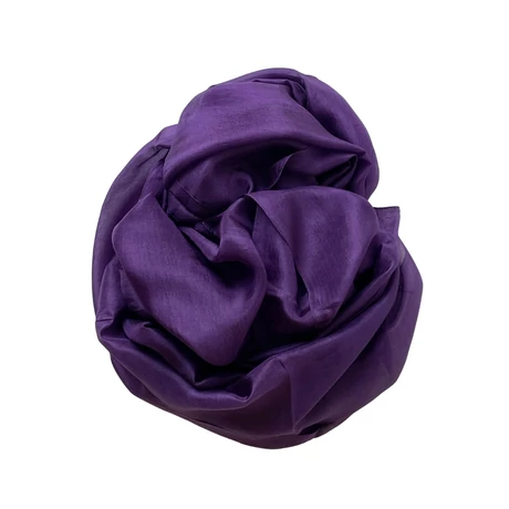 Padlizsánlila 100% valódi hernyóselyem sál 100x180 cm