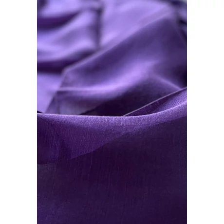 Padlizsánlila 100% valódi hernyóselyem sál 100x180 cm