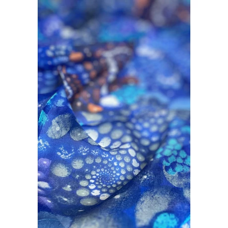 Királykék égbolt 100% valódi hernyóselyem sál 100x180 cm
