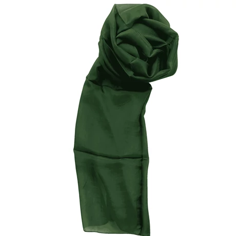 Lombzöld  színű 100% valódi hernyóselyem sál 50x180 cm