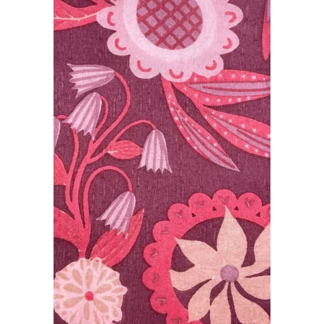 Mályva alapon mintás 100% valódi hernyóselyem sál 100x180 cm