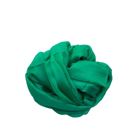 Ásványzöld színű 100% valódi hernyóselyem sál 100x180 cm