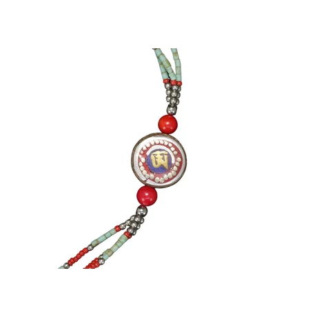 Tibeti karkötő türkizzel, tibeti Om szótaggal