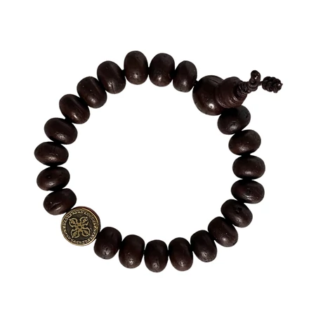 Bodhi mala dupla dordzse osztóval, 21 szemből 18 cm kerületű