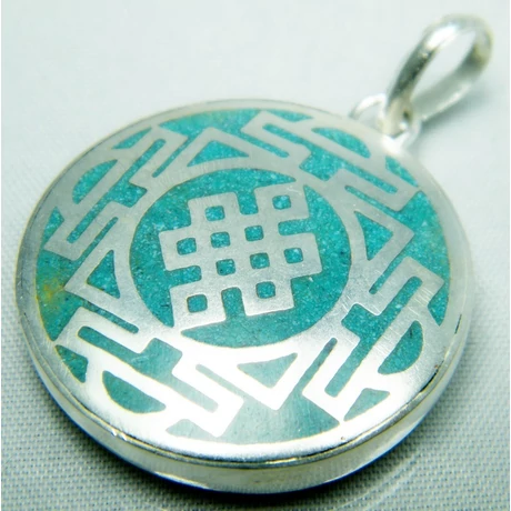 vegtelen-csomo-mandala-medal-turkiz