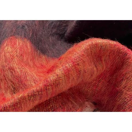 Yak sál, stóla téglavörös csíkos