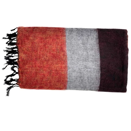 Yak sál, stóla téglavörös csíkos