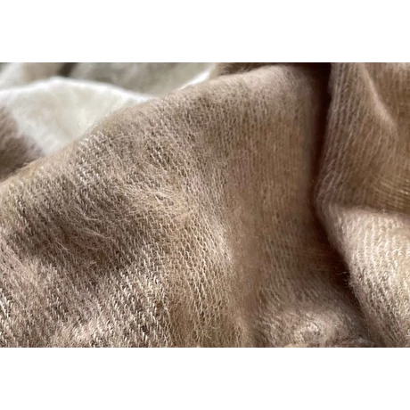 Yak sál, stóla mandulaszín csíkos