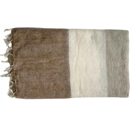 Yak sál, stóla mandulaszín csíkos